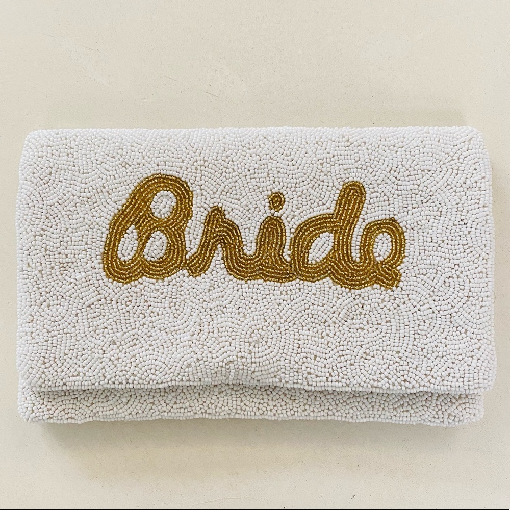 Francesca’s Twine and Love Bride Beaded Bridal Wedding Clutch